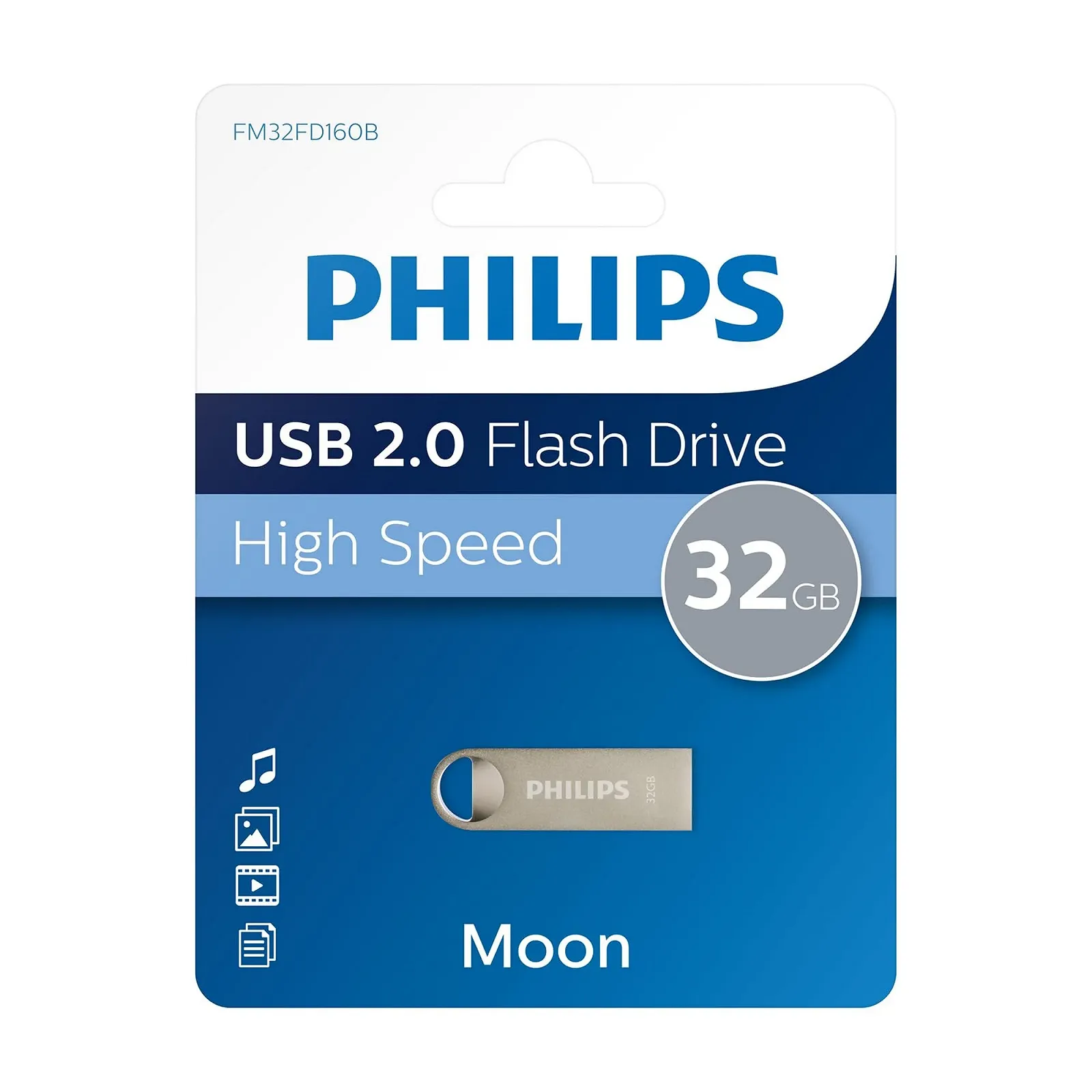 USB флеш-накопичувач Philips Moon Edition 32ГБ USB 2.0 Сріблястий, фото №2 USB флеш-накопичувач Philips Moon Edition 32ГБ USB 2.0 Сріблястий, фото №2