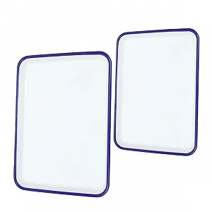 Формы для выпечки эмалированные термостойкие винтажные 2 шт белые - Фото 1