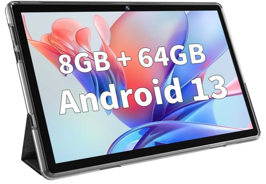 Планшет 10.1" Jikocxn K12 4+4/64Gb 4 ядра Android 13 6000 mAh Чорний, фото №1
