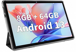 Планшет 10.1" Jikocxn K12 4+4/64Gb 4 ядра Android 13 6000 mAh Чорний - Фото 1