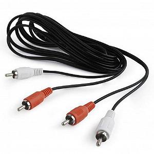 Кабели мультимедийные Cablexpert 2RCA to 2RCA 1.8m CCA-2R2R-6 - Фото 1