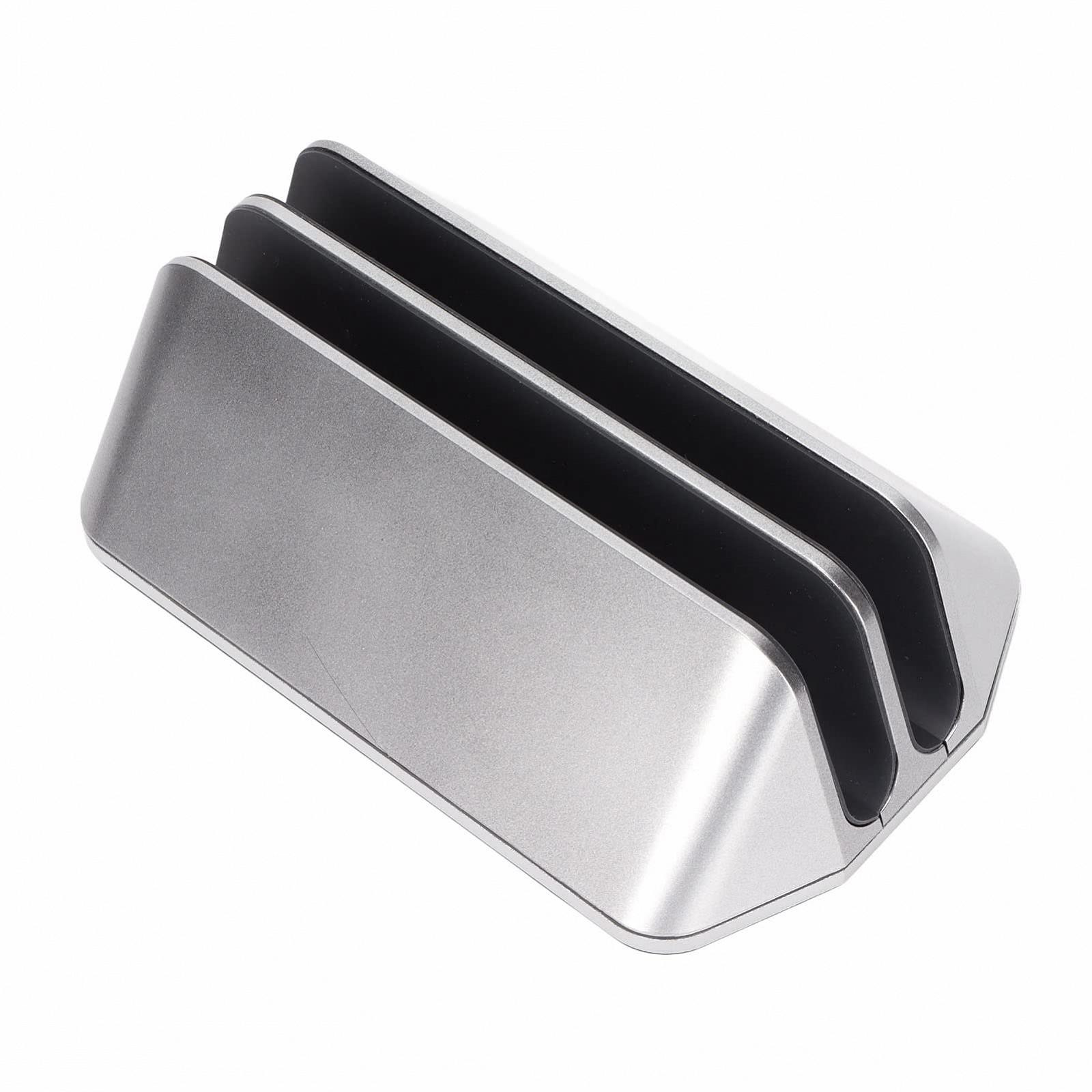 Вертикальна Підставка для Ноутбука з Алюмінієвого Сплаву Регульована для 2 Ноутбуків Сріблястий, фото №6