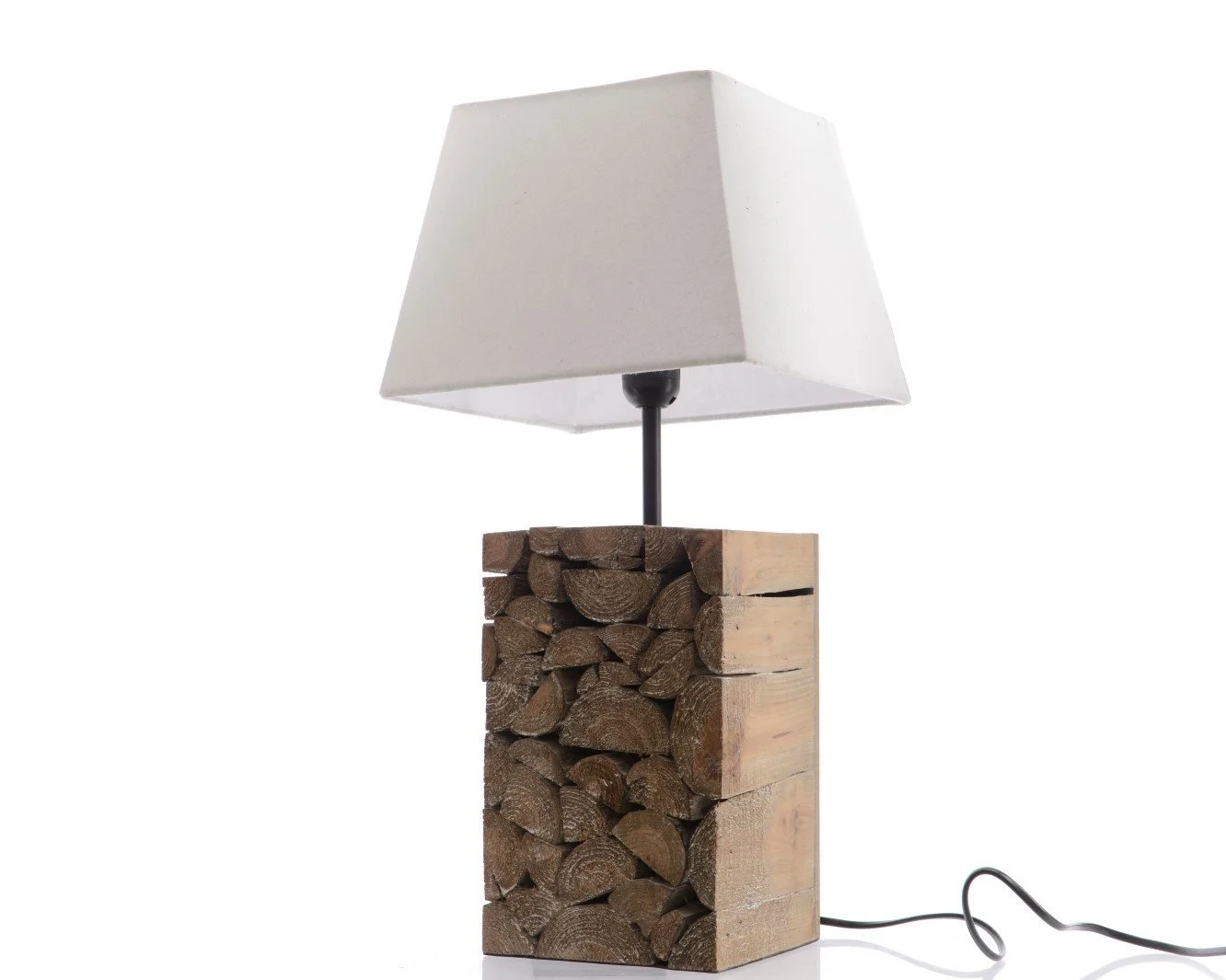 Настільна лампа Rustic Log Wood Shade 25 x 25 x 51 см, фото №1