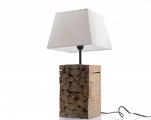 Настільна лампа Rustic Log Wood Shade 25 x 25 x 51 см - Фото 1