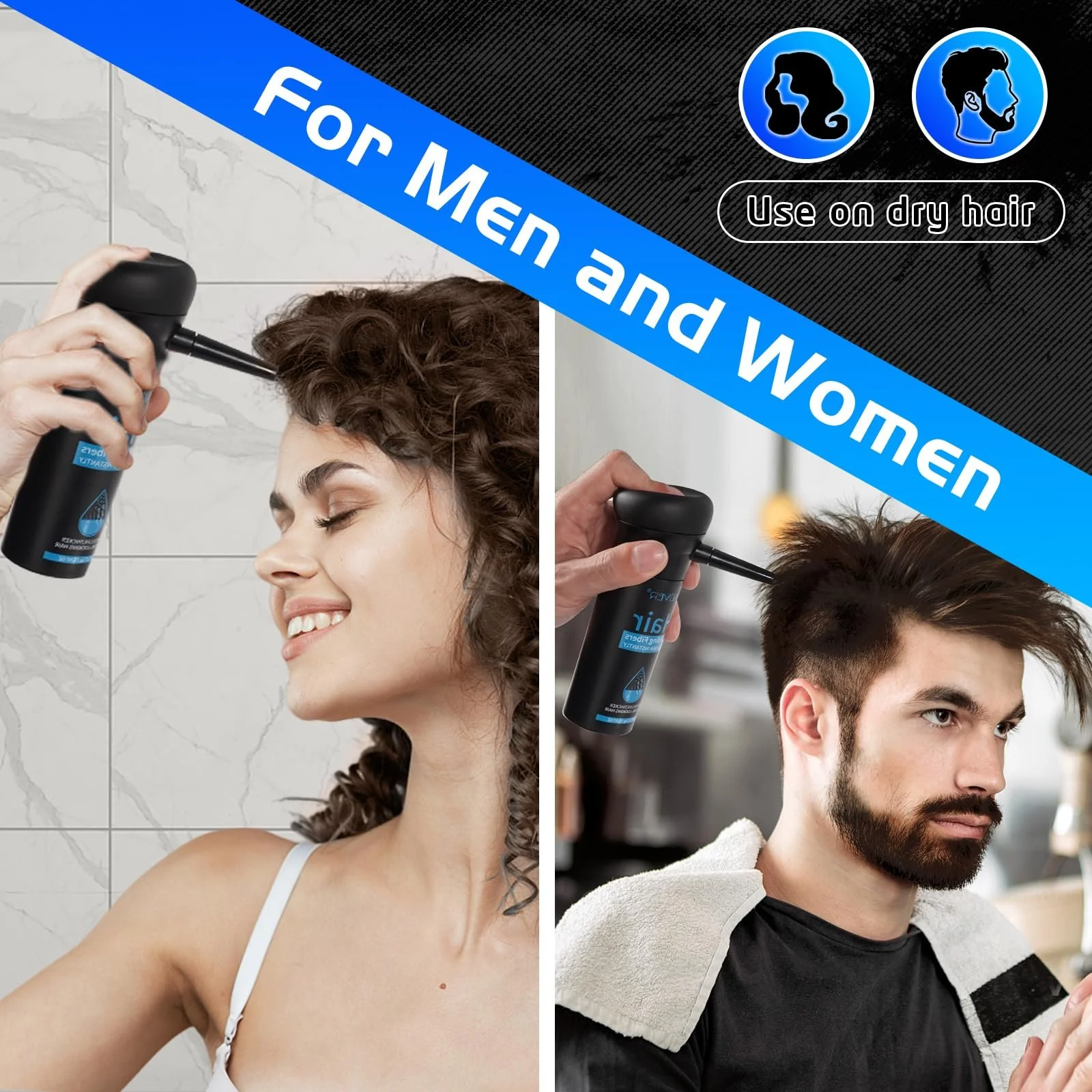 Волокна для волосся, Професійна волокниста пудра для волосся, Темно-коричневий, фото №9