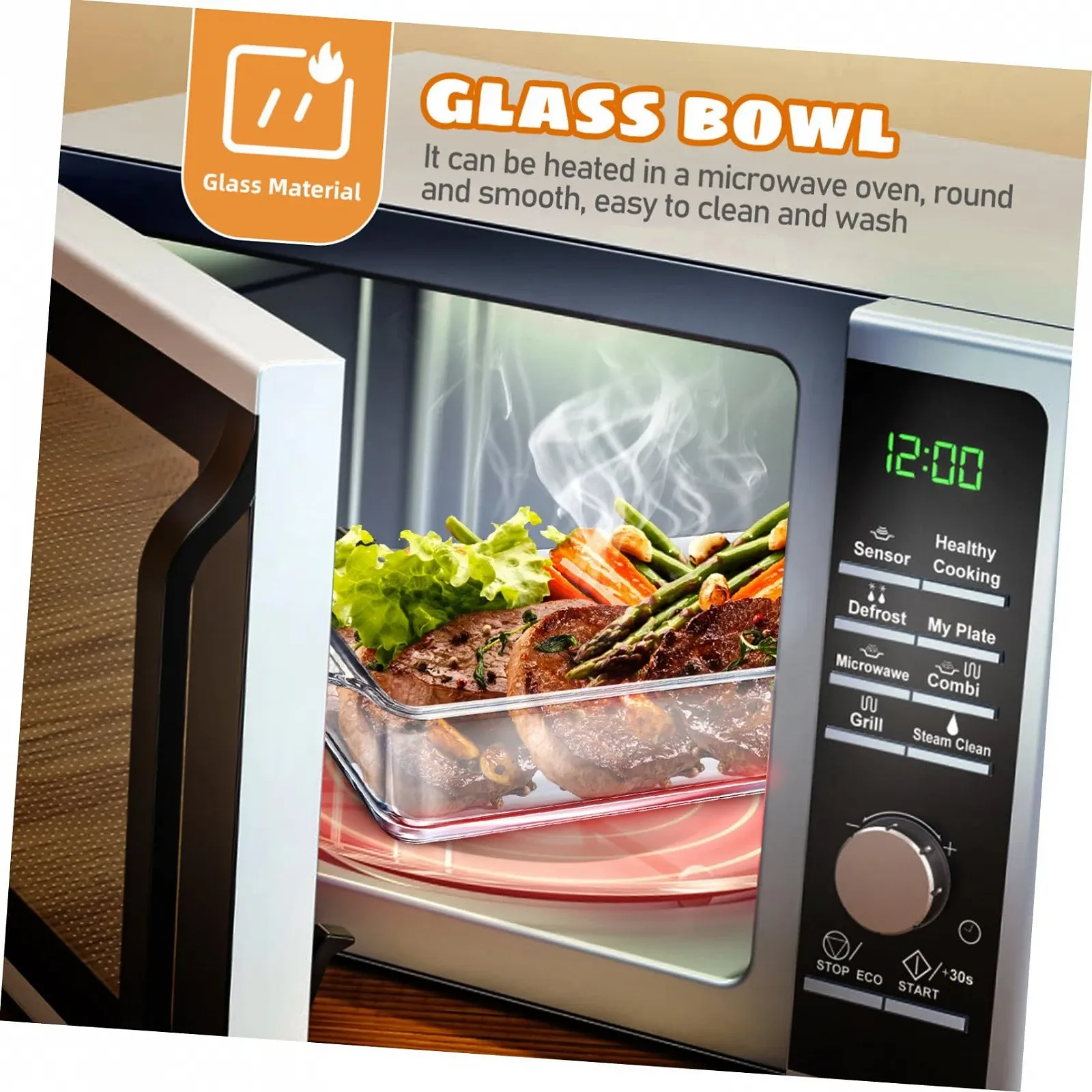 Форма для запікання скляна жаростійка прямокутна для хліба та запіканок, фото №7