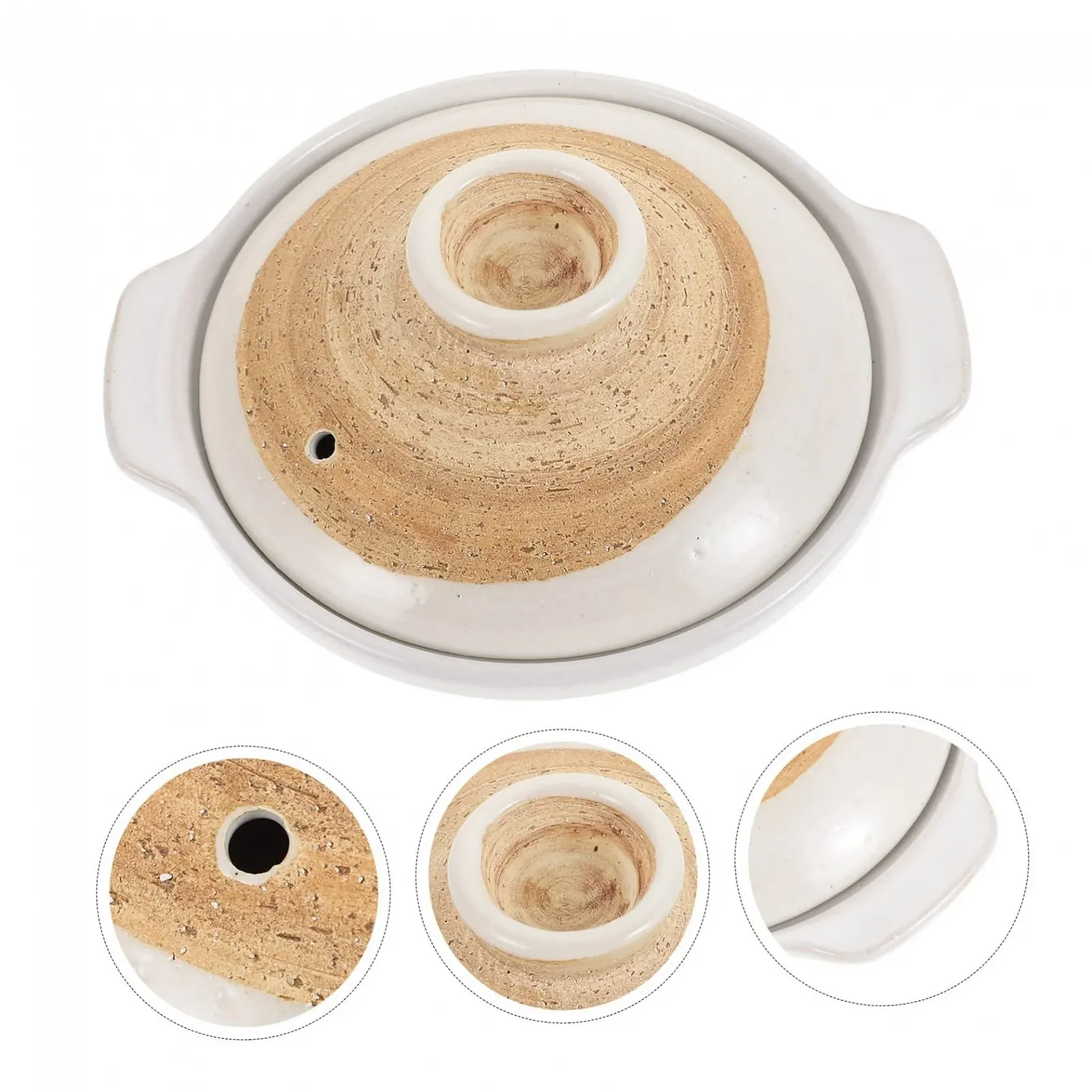 Кастрюля керамическая Japanese Donabe для риса и запеканок жаростойкая, фото №5