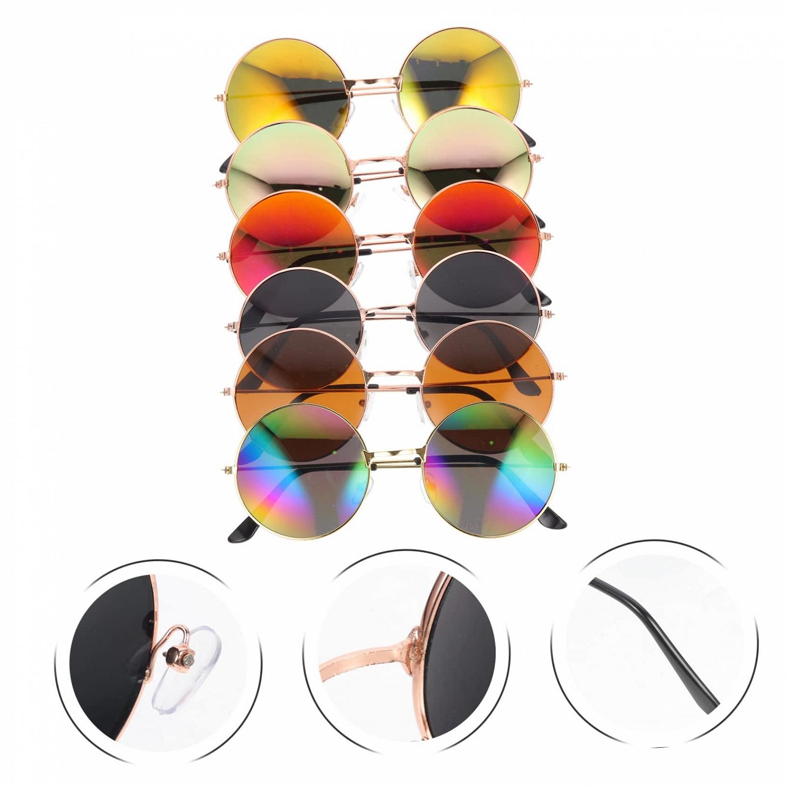 Сонцезахисні окуляри PACKOVE Круглі Модні Вінтажні 4 шт, фото №9