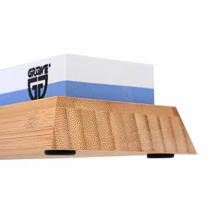 Точильний камінь GRÄWE Корунд 400/1000 з бамбуковим тримачем synthetic.ua - Фото 1