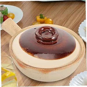 Кастрюля керамическая SOIMISS с крышкой для супа и тушения synthetic.ua - Фото 1