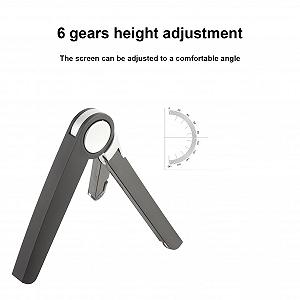 Складная подставка для ноутбука, регулируемый держатель для планшета, эргономичная подставка для ноутбука для работы дома или в офисе, алюминиевый сплав, черный synthetic.ua - Фото 1