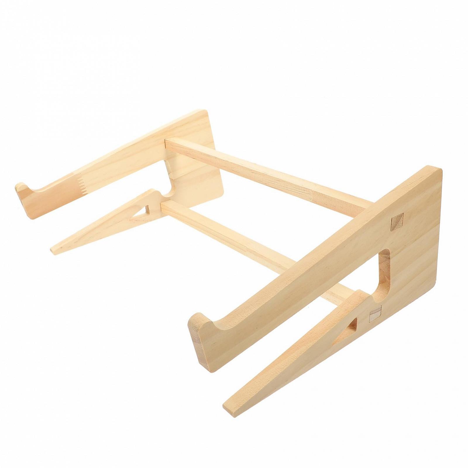 Деревянная Подставка для ноутбука, Наклонный Держатель для стабильного подъема для лучшей вентиляции, Портативная Подставка для стола для офиса и использования, фото №1