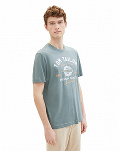 Футболка Tom Tailor LOGO TEE MEN'S 1037735-27475 Серая 2XL - Фото 1
