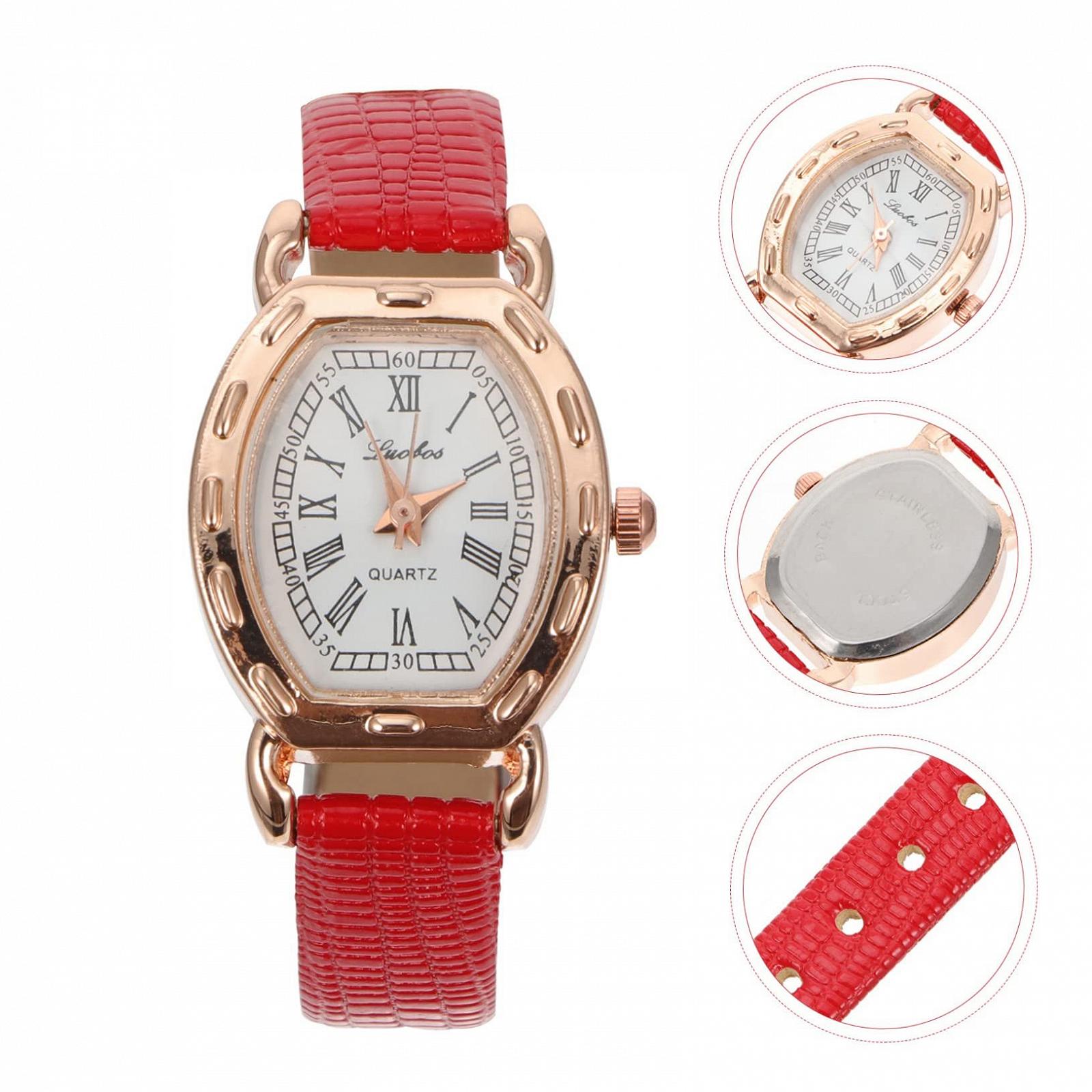 Жіночий годинник Прямокутний LIFKOME Вінтажний Кварцовий з римськими цифрами Чорний, фото №4