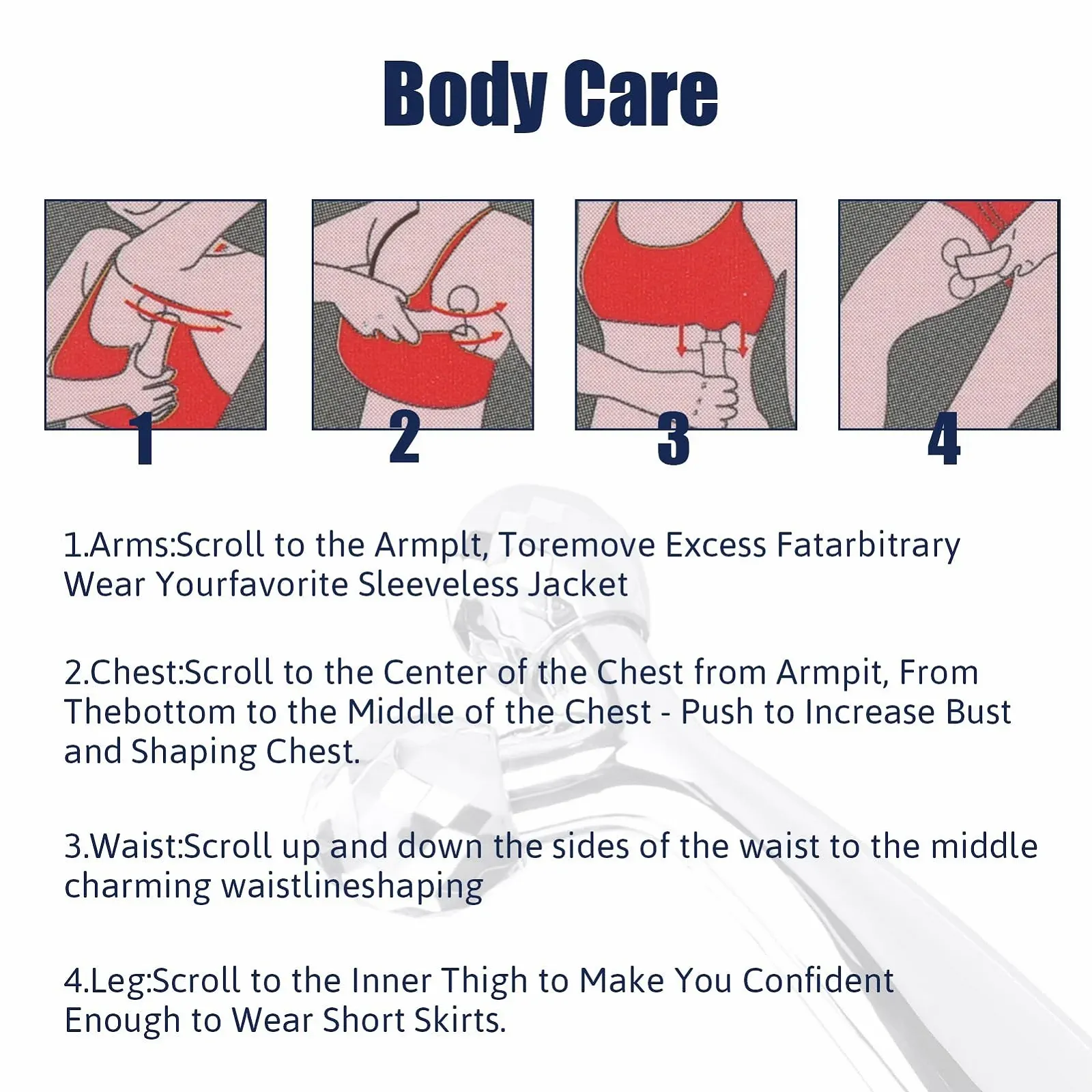 3D Масажер для обличчя та тіла Ролер 360° Обертання, фото №6