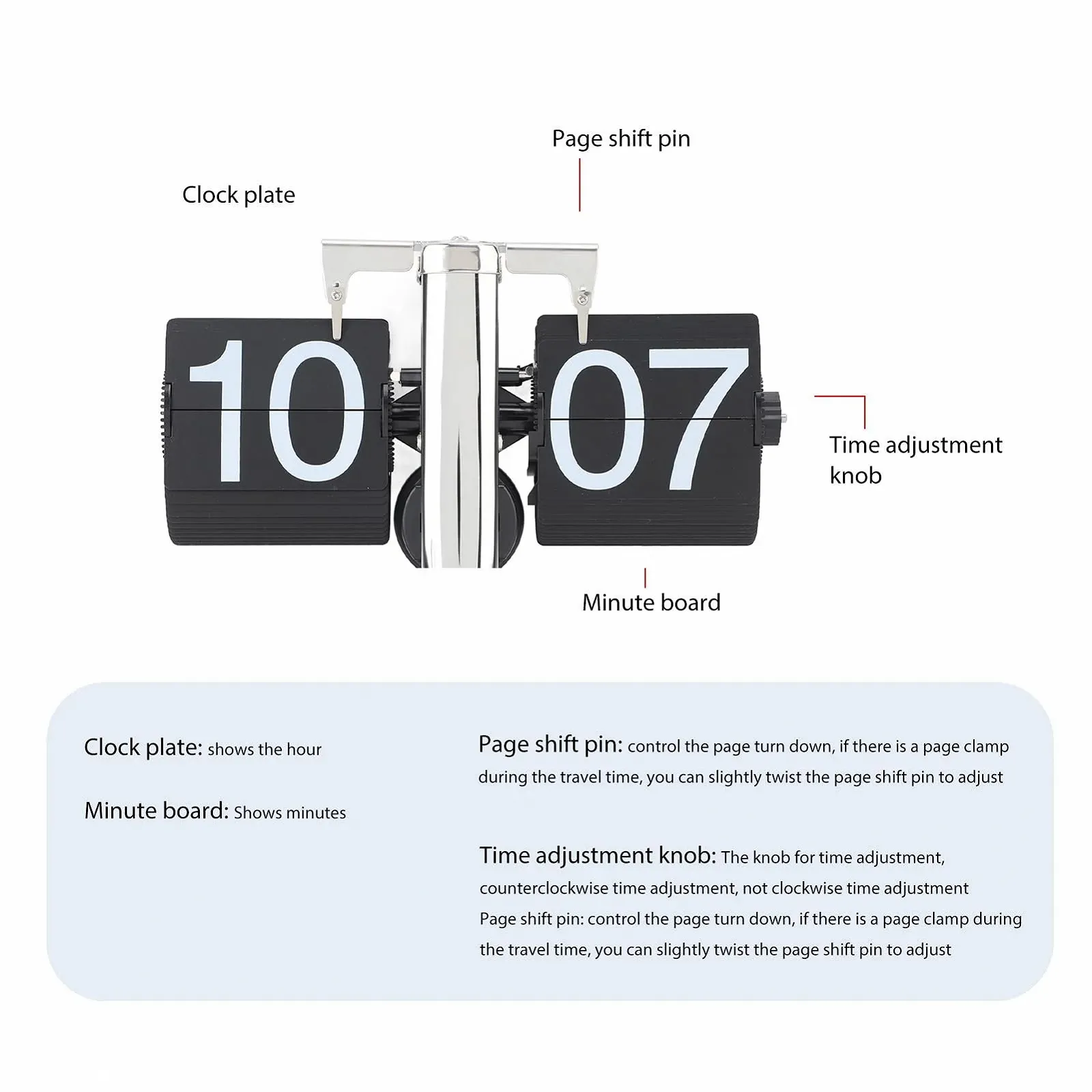 Механические перекидные часы PODSJD, Ретро Минималистичный Стиль, 304 Нержавеющая Сталь (Тип 2), фото №2