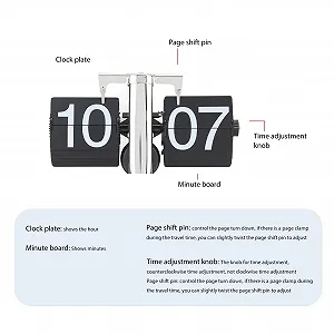 Механические перекидные часы PODSJD, Ретро Минималистичный Стиль, 304 Нержавеющая Сталь (Тип 2) synthetic.ua - Фото 1
