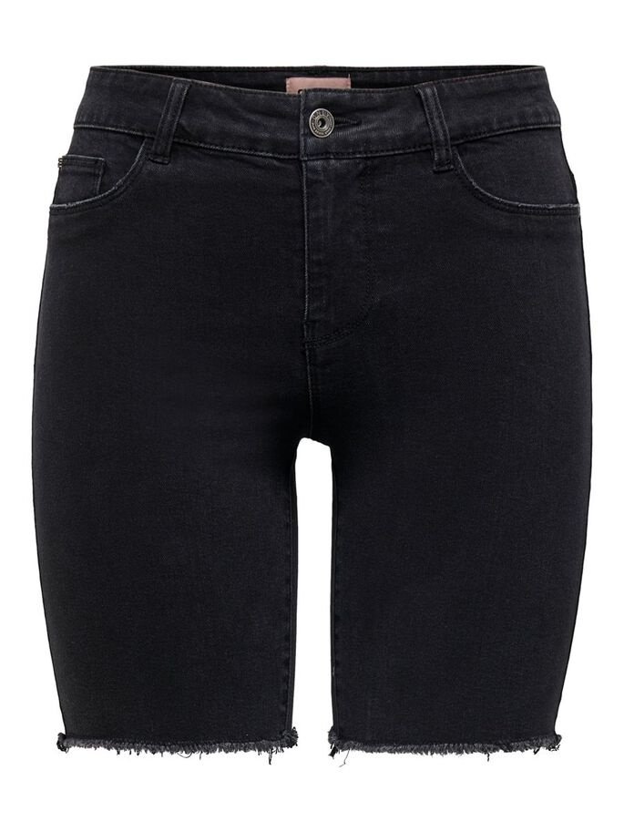 Шорты ONLY ONLSUN ANNE K MID SHRT RAW HEM BJ15690 15205854 Denim Черный S, фото №3