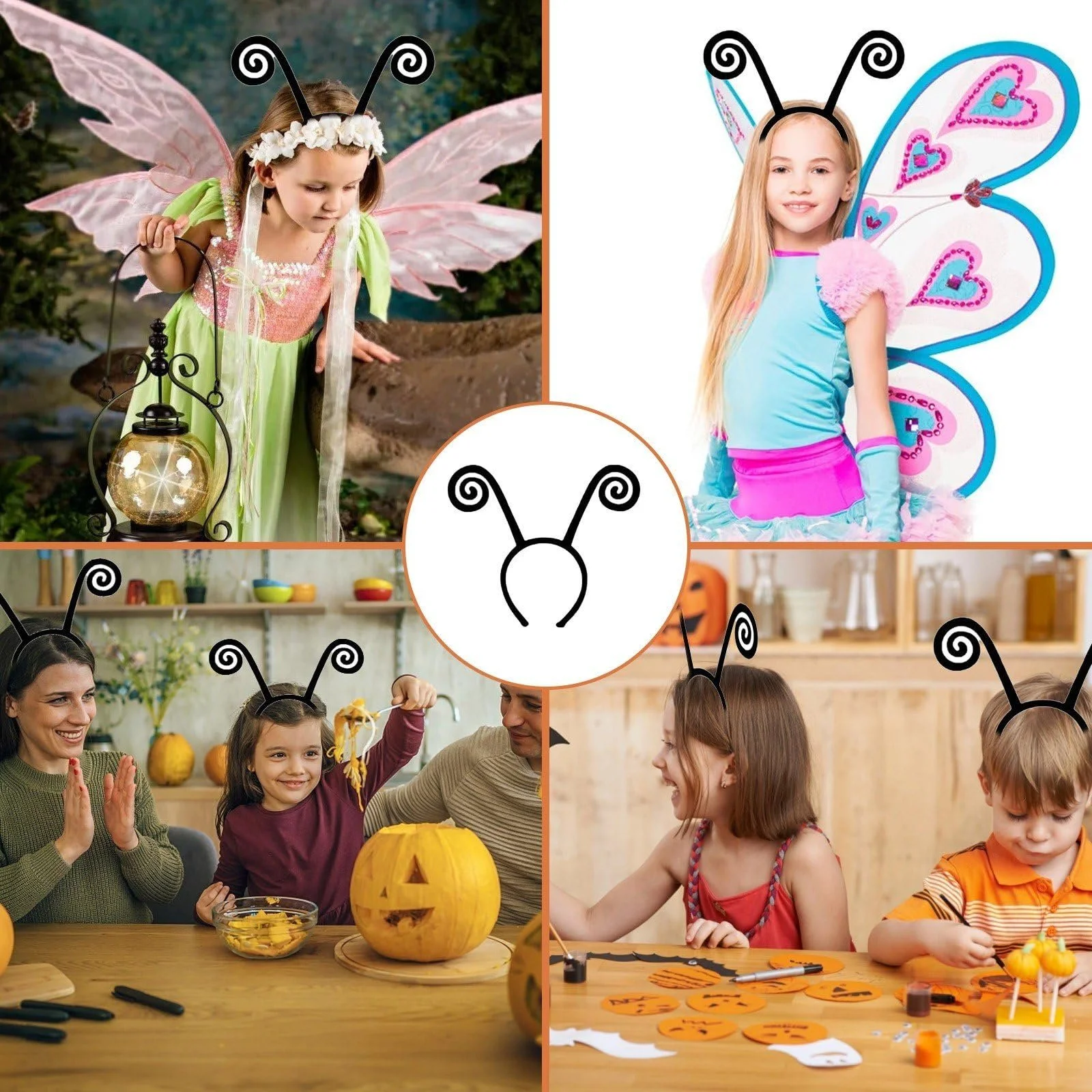 Обруч на голову з антенами метелика, фото №4