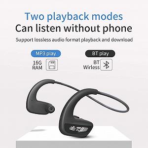 Наушники CYBORIS Swimming Bluetooth 5.0 Вставные Беспроводные IPX8, MP3-плеер 16GB С шумоподавлением Стерео HiFi Спортивные synthetic.ua - Фото 1