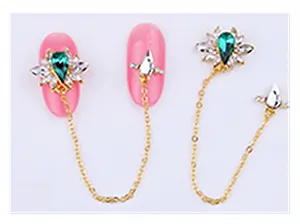 Ланцюжок yaoqijie 85 мм, кришталеві стрази 3D, колір: JE317 (10 шт.) - Фото 1