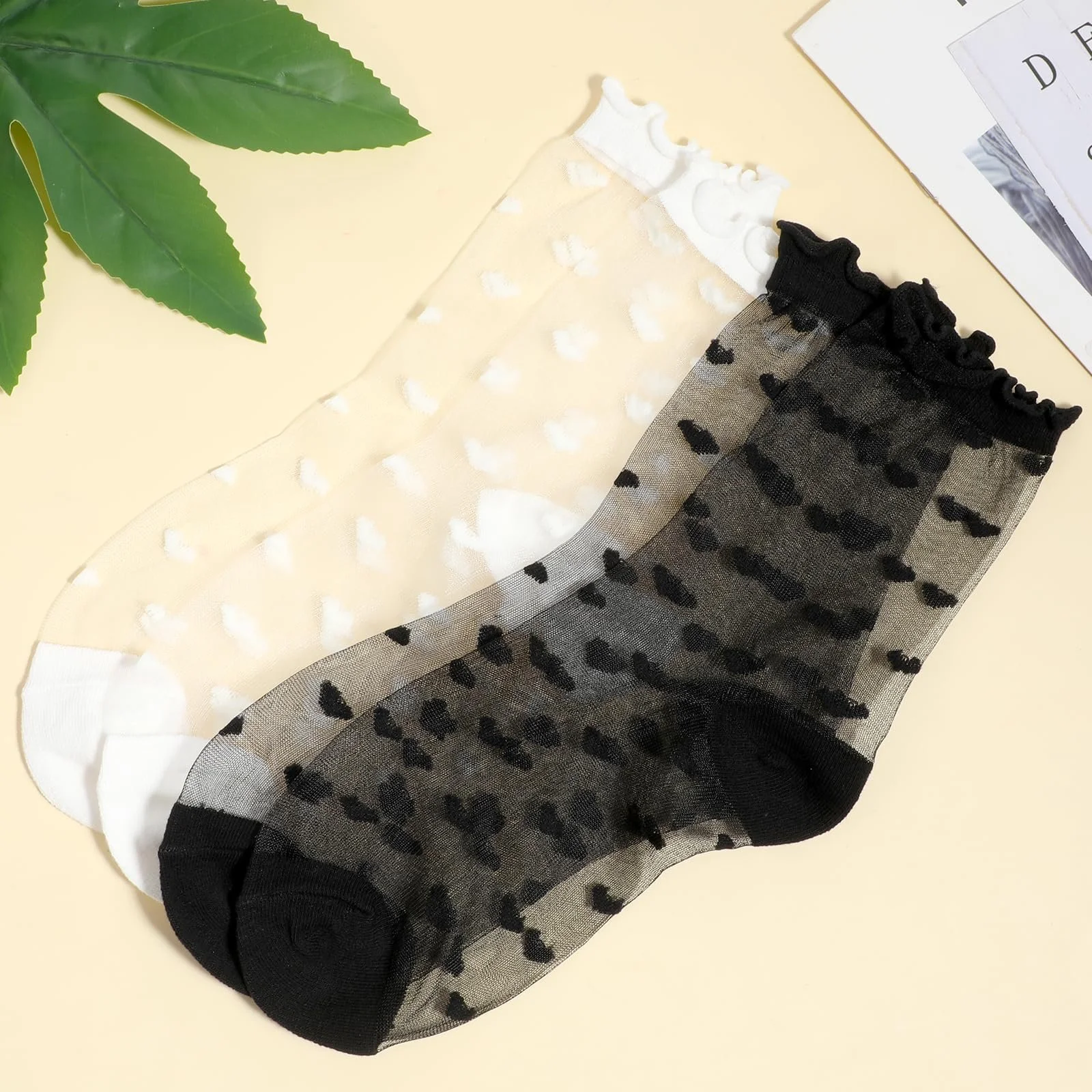 Прозрачные носки Lusofie из нейлона, 6 пар, фото №4 Прозрачные носки Lusofie из нейлона, 6 пар, фото №4