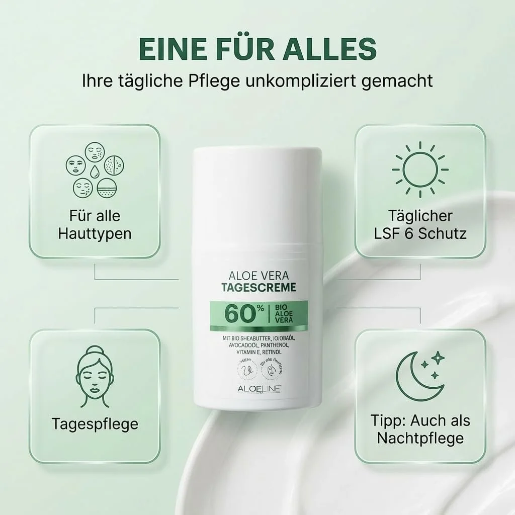 Денний крем для обличчя Aloe Vera 50 мл, фото №5 Денний крем для обличчя Aloe Vera 50 мл, фото №5