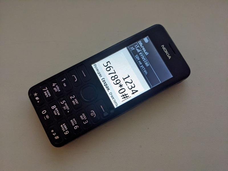 Кнопочный телефон Nokia 206, Черный, фото №1