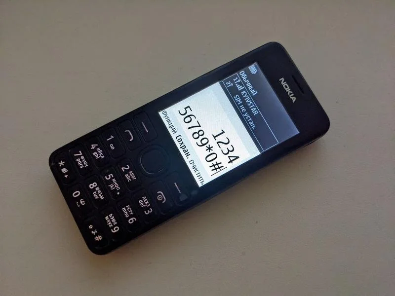 Кнопочный телефон Nokia 206, Черный, фото №1
