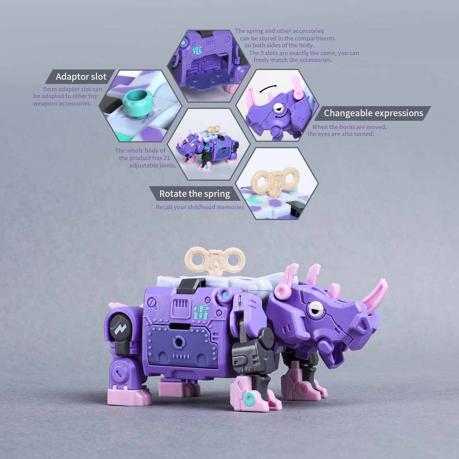Трансформер 52TOYS Beastbox RHYDEN, різнокольоровий, фото №3