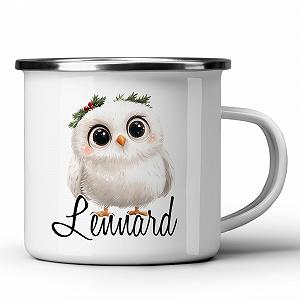 Емальована дитяча кружка з іменем GRAZDesign Сова, дитяча небиткий кухоль 300 мл - Фото 1