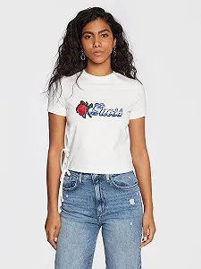 Жіноча футболка Guess Jeans, Біла, S - Фото 1