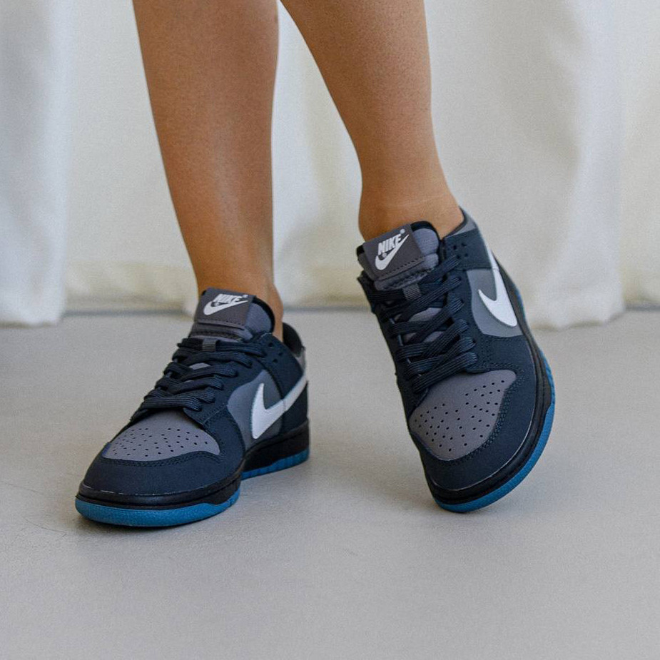 Кроссовки женские SB Dunk Low Antracite темно серые кеды из нубука найк сб данк демисезонная обувь, фото №1