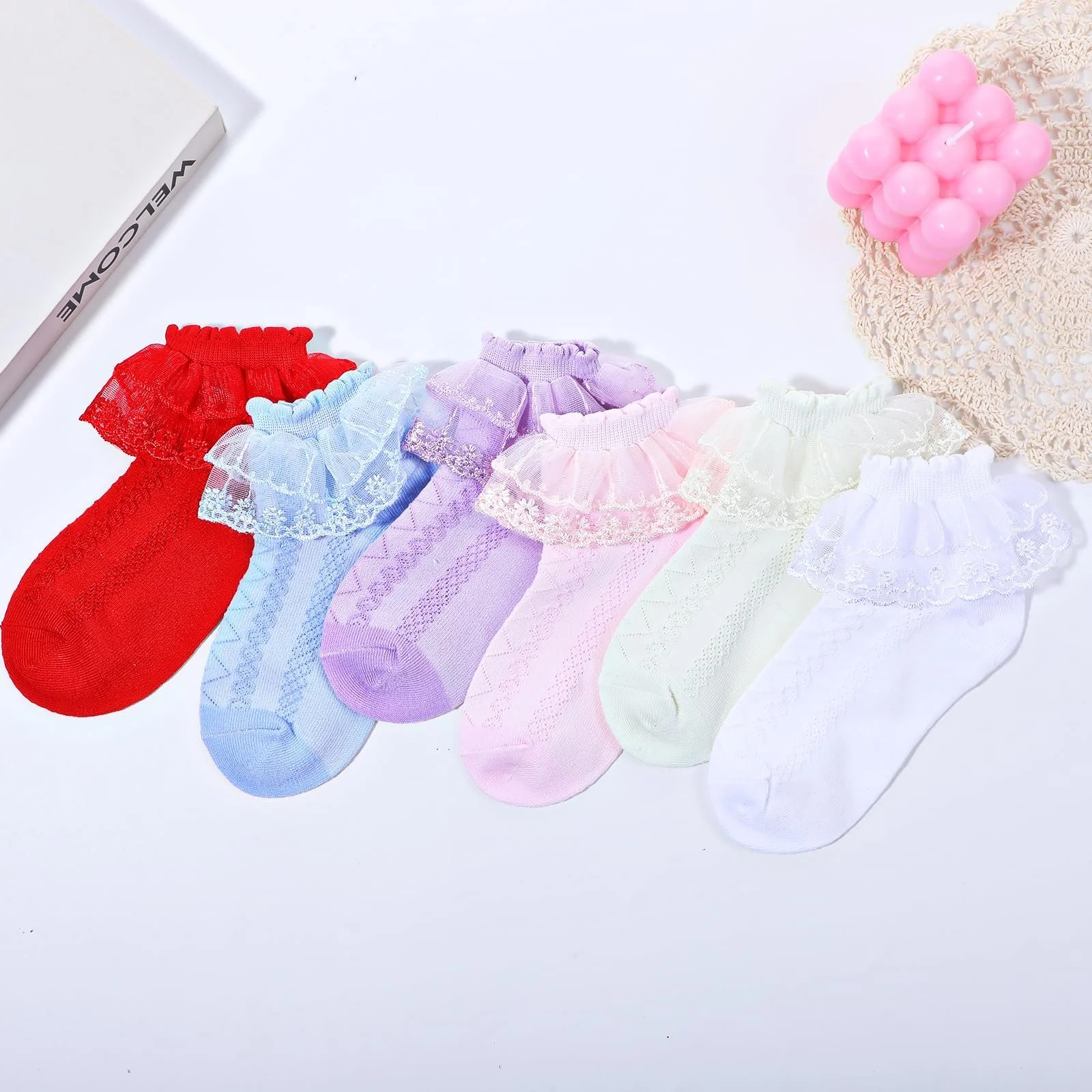 Шкарпетки з рюшами Princess Lolita, 6 пар, фото №7