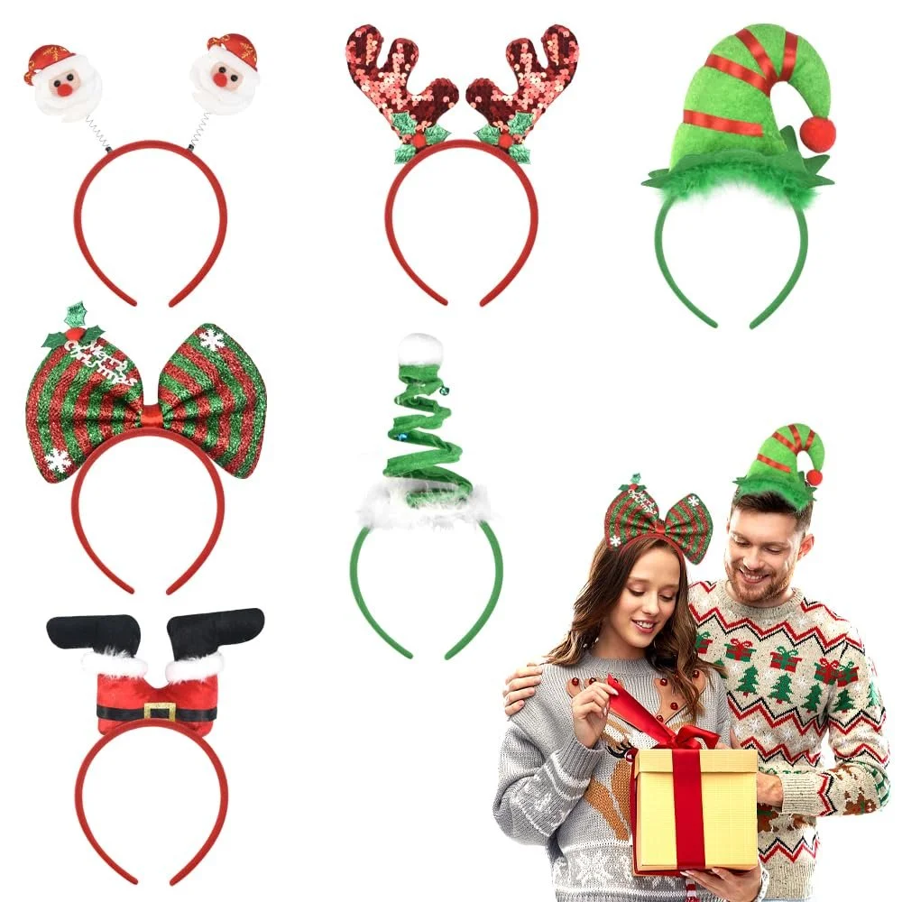 Набор из 6 рождественских обручей для волос., фото №8