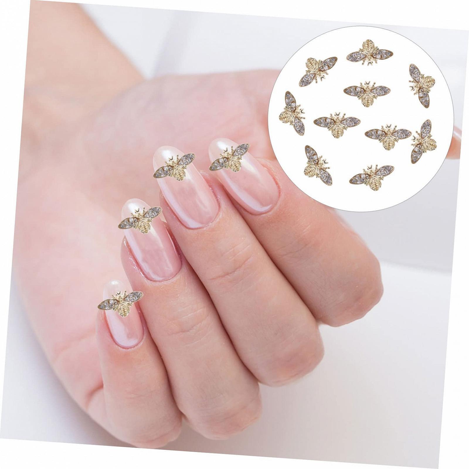 Аксессуары для ногтей FOMIYES Бриллианты для ногтей Стразы Мини набор для маникюра Бриллиантовый кристалл 3D для ногтей Кристалл для ногтей Самоцветы Мини кристалл Подвеска пчелка, фото №8