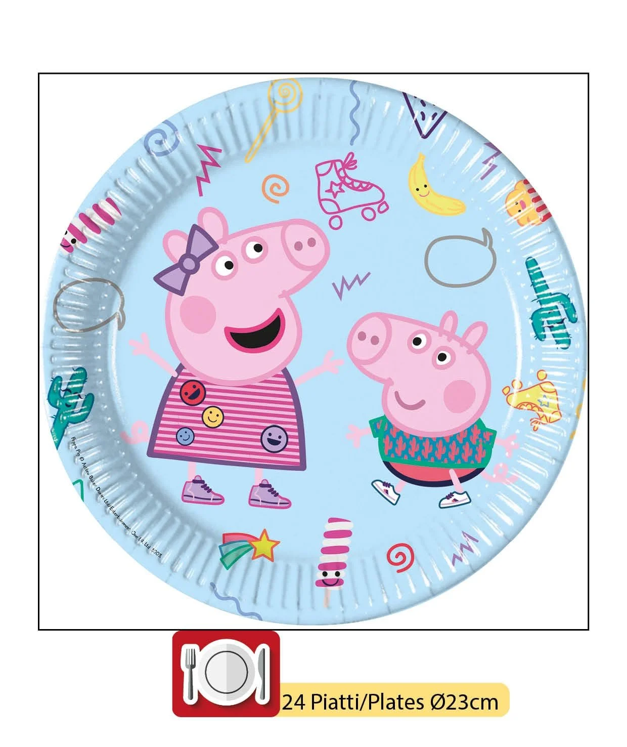 Набір посуду для вечірки Ciao Peppa Pig Messy Play для 24 осіб, фото №5