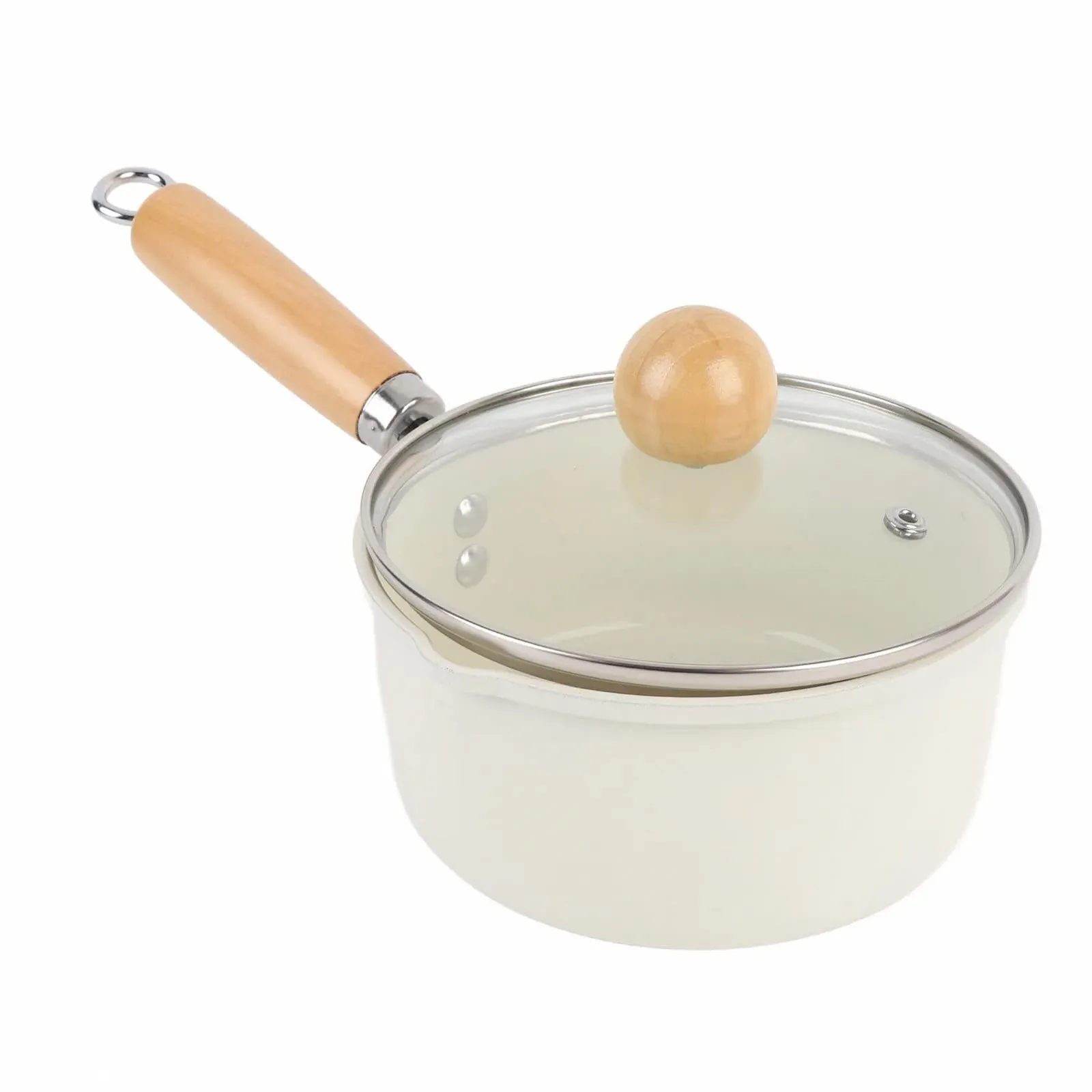 Ковш Pssopp антипригарный для одной порции с деревянной ручкой, фото №5