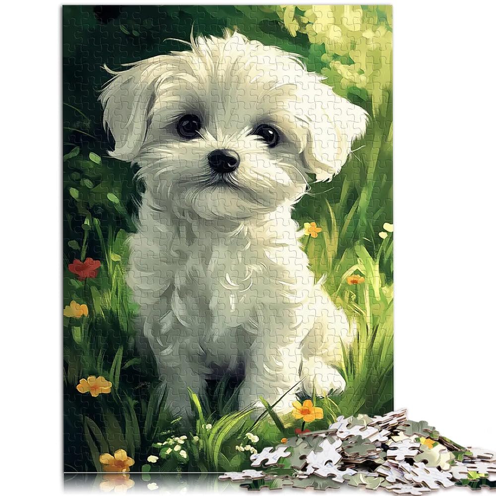 Пазл Щенок мальтийской болонки в цветах 1000 элементов 38 x 26 см, фото №2 Пазл Щенок мальтийской болонки в цветах 1000 элементов 38 x 26 см, фото №2
