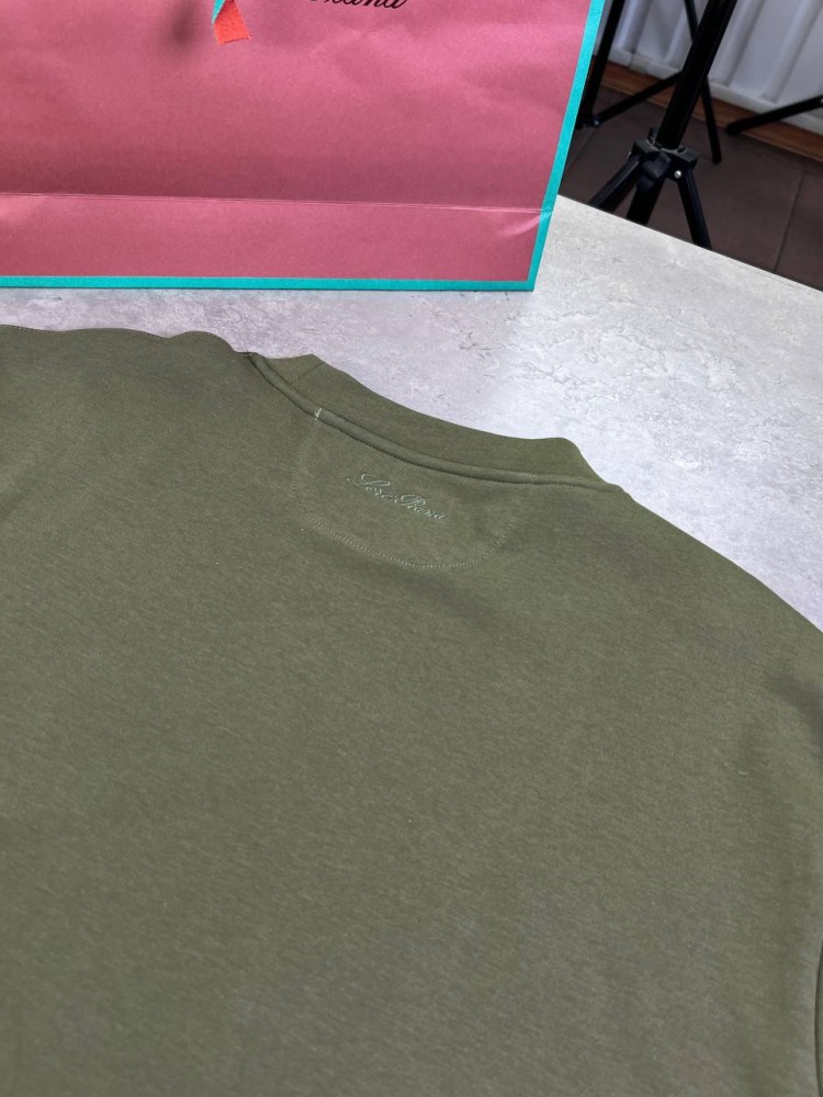 Футболка Loro Piana classic хакі f661, фото №6