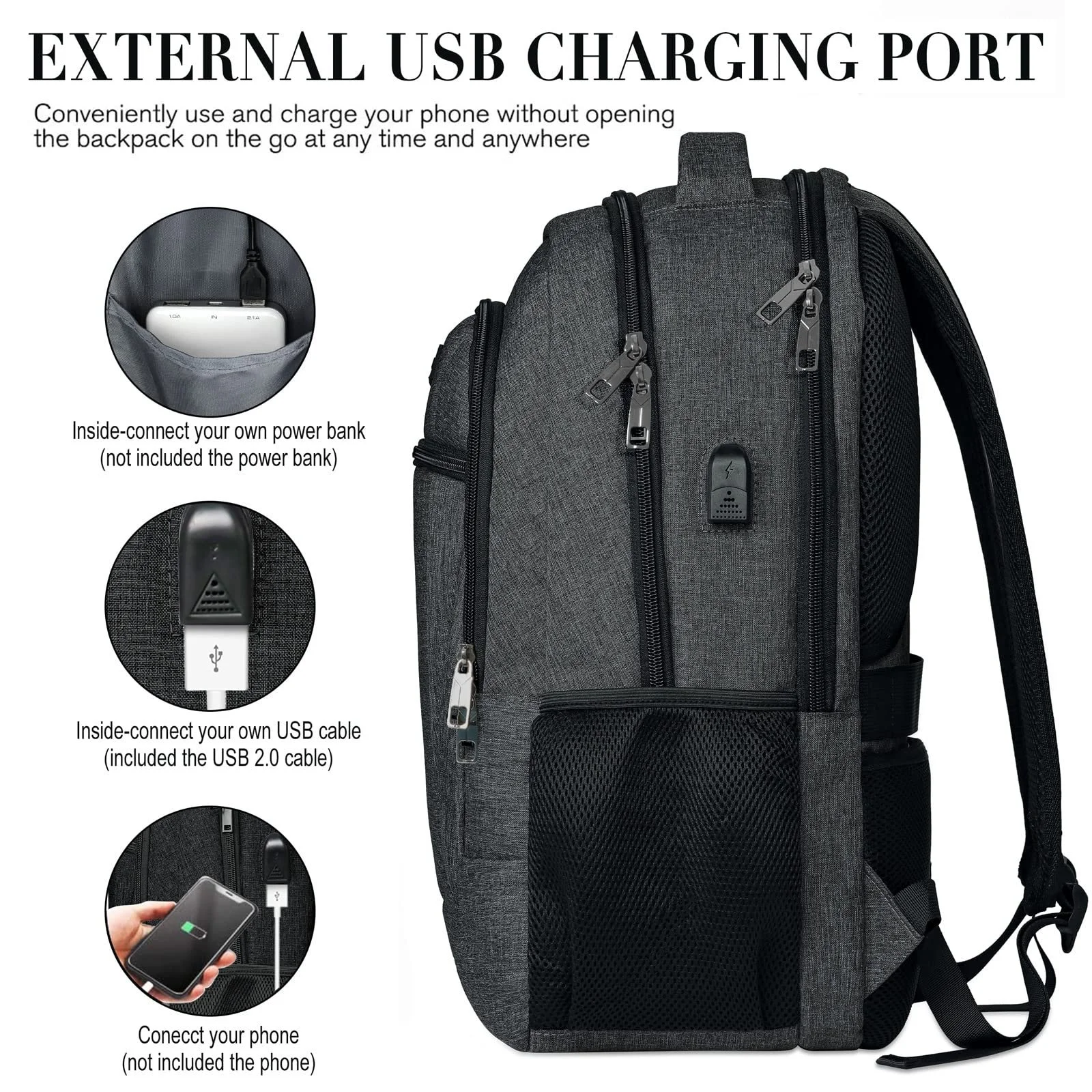Рюкзак BIKROD 17.3" Waterproof USB, фото №3 Рюкзак BIKROD 17.3" Waterproof USB, фото №3