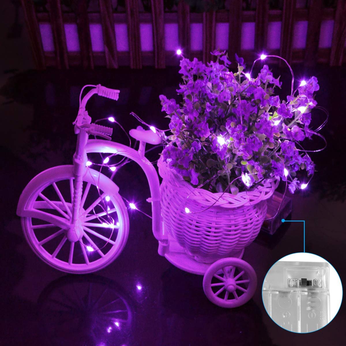 Гірлянда Dalugo 5 м, 50 LED, фіолетова, фото №4