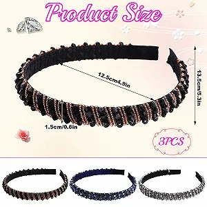 Набір з 3 жіночих блискучих обручів для волосся synthetic.ua - Фото 1