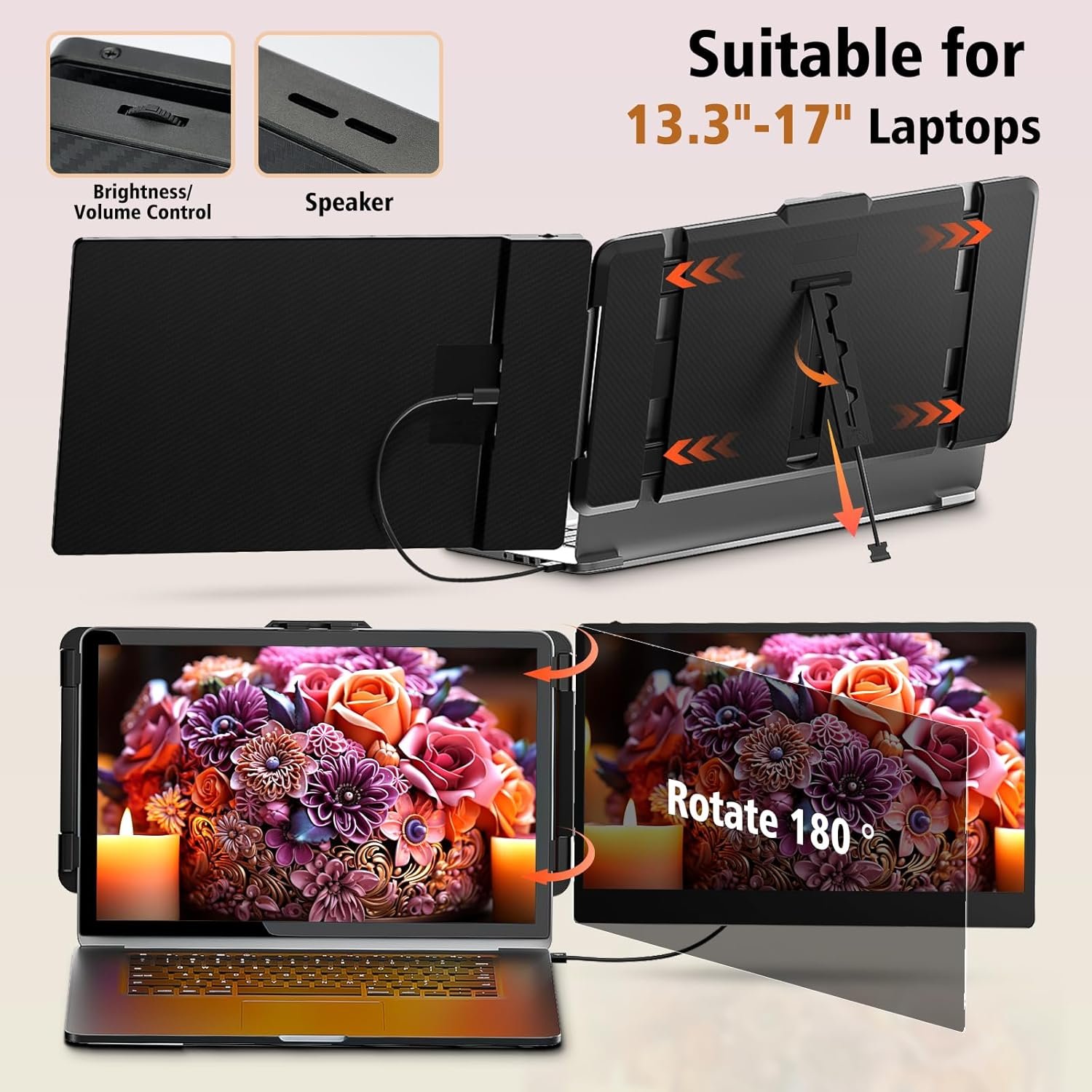 Монітор портативний 14" Newwin S1 Full HD IPS 60 Гц, фото №4