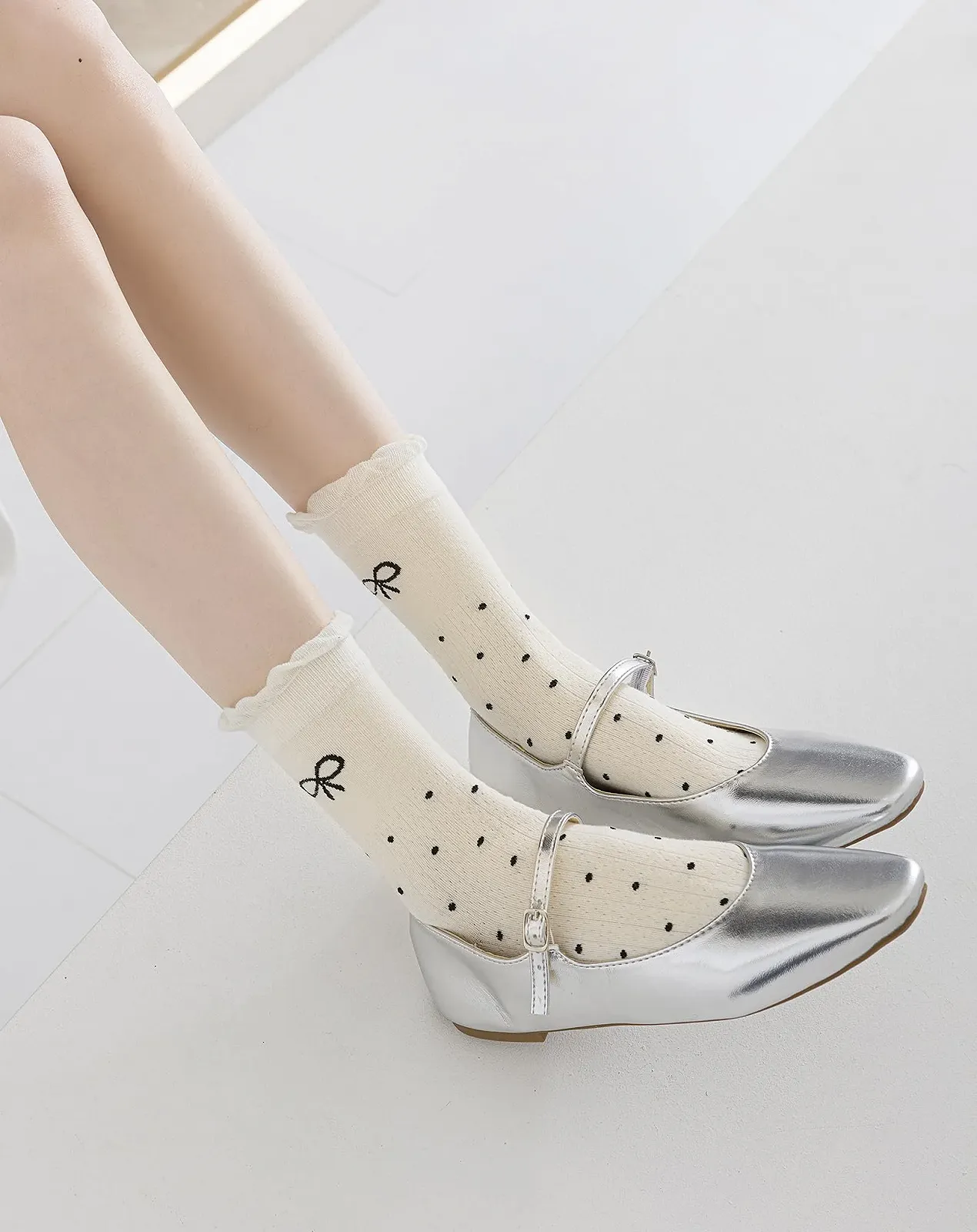 Носки Yawlsow с рюшами для женщин, 4 пары, фото №6 Носки Yawlsow с рюшами для женщин, 4 пары, фото №6