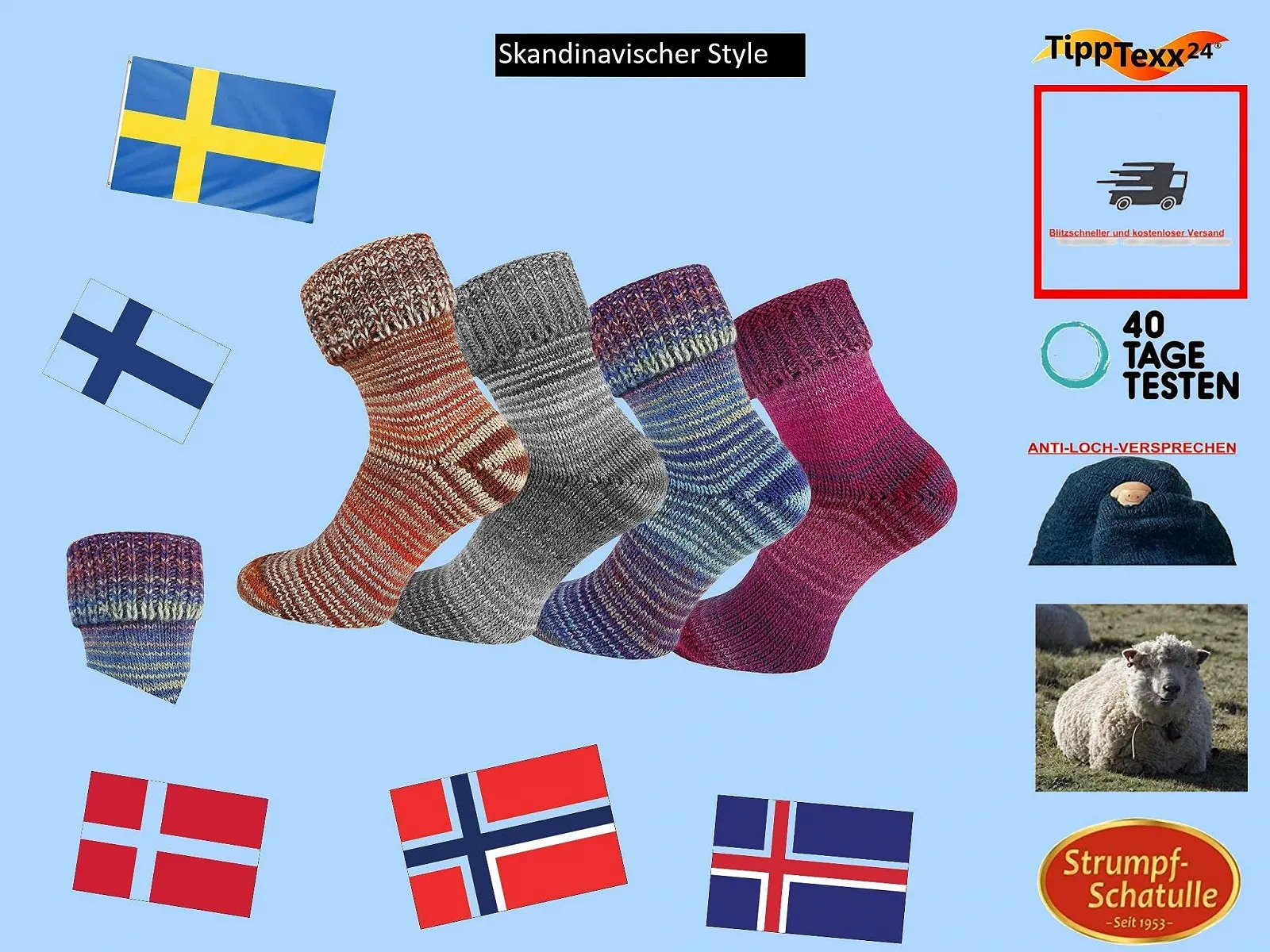 Шкарпетки TippTexx 24 2 пари Теплі затишні вовняні шкарпетки Скандинавський стиль, фото №2 Шкарпетки TippTexx 24 2 пари Теплі затишні вовняні шкарпетки Скандинавський стиль, фото №2