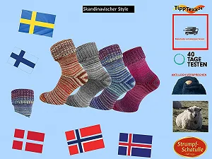 Шкарпетки TippTexx 24 2 пари Теплі затишні вовняні шкарпетки Скандинавський стиль synthetic.ua - Фото 1