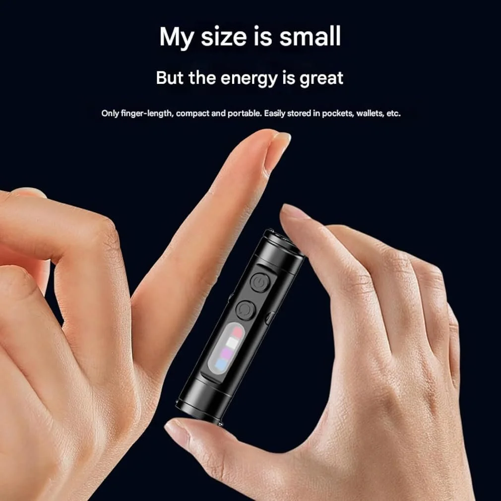 Міні ліхтарик-брелок LUCKKY Перезаряджуваний & Магнітний, Маленький з магнітами, LED тактичний із затискачем для капелюха, Багатофункціональний магнітний USB для зовнішнього використання, фото №2