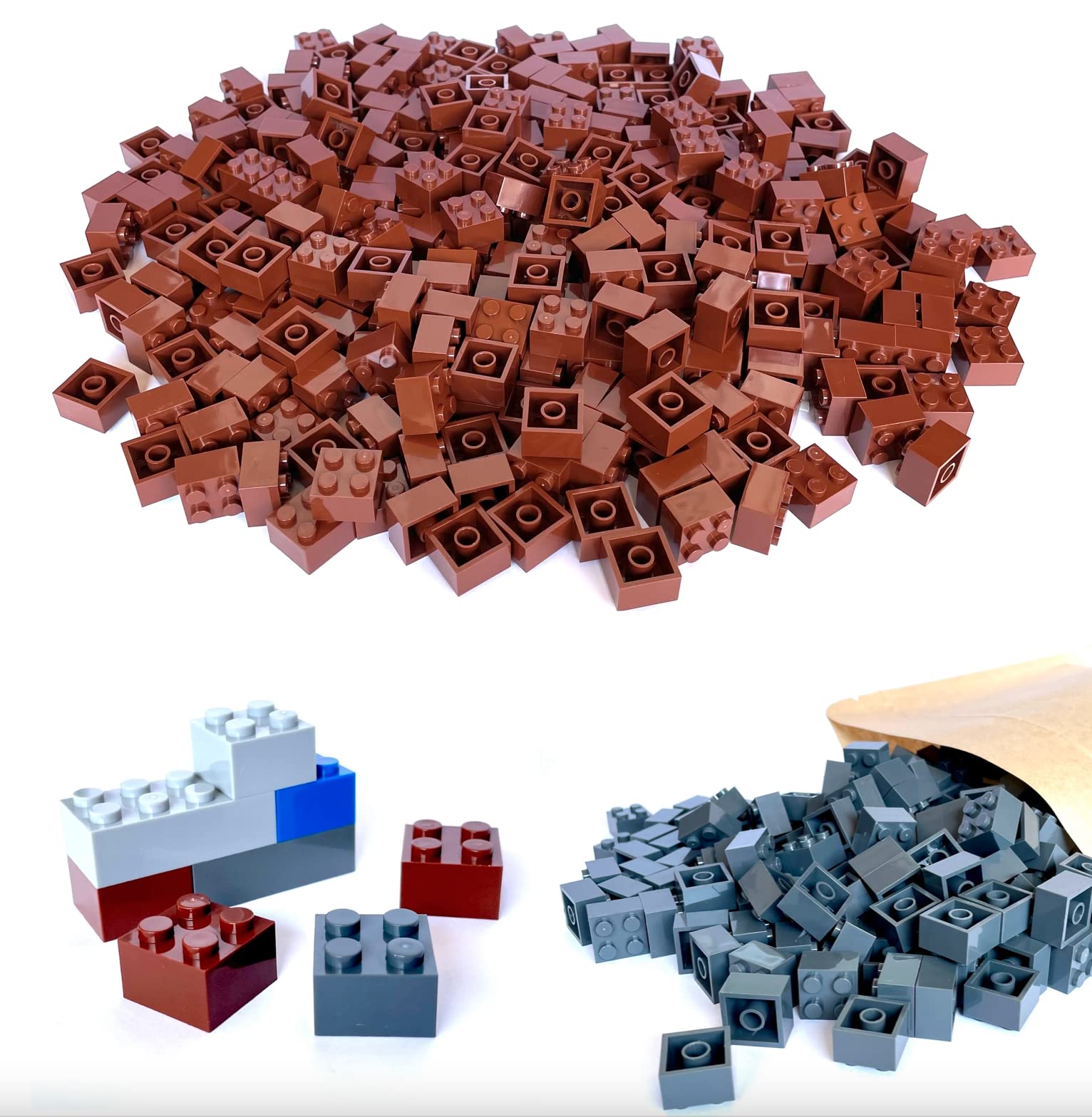 Блоки Penny Bricks Clamping 300 шт 2 x 2 Піщані кольори, фото №5