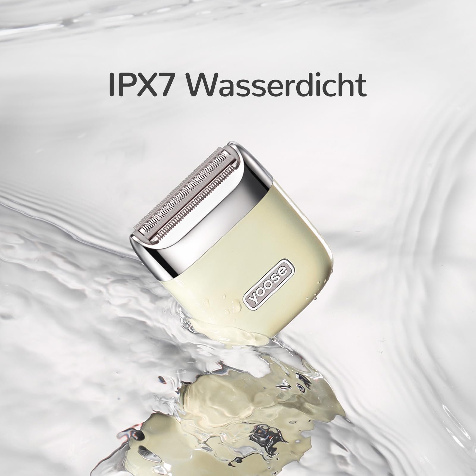 Міні-електробритва жіноча Yoose IPX7 USB C Бежева, фото №6 Міні-електробритва жіноча Yoose IPX7 USB C Бежева, фото №6